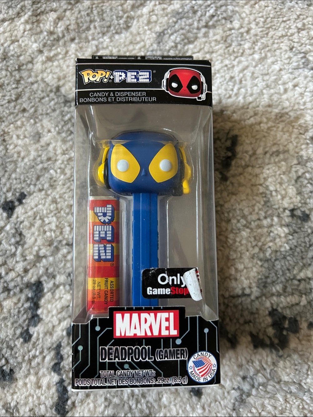 Marvel Deadpool (Gamer) Blue & Yellow POP! PEZ Dispenser